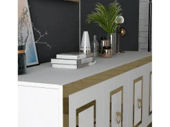 Aparador Karya Blanco dorado150x79x40 cm