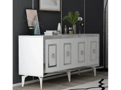 Aparador Karya Blanco Plata 150x79x40 cm