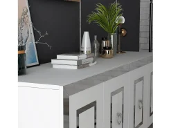 Aparador Karya Blanco Plata 150x79x40 cm