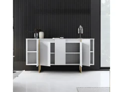 Aparador Luxe Blanco dorado160x35x80 cm