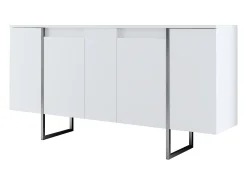 Aparador Luxe Blanco Plata 160x35x80 cm