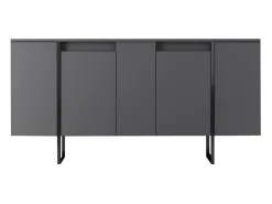 Aparador Luxe color nogal dorado160x35x80 cm