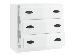 Aparador madera contrachapada blanco brillante 70x35,5x67,5 cm ES44925
