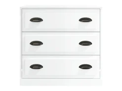 Aparador madera contrachapada blanco brillante 70x35,5x67,5 cm ES44925
