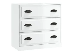Aparador madera contrachapada blanco brillante 70x35,5x67,5 cm ES44925