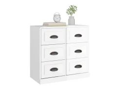 Aparador madera contrachapada blanco brillante 70x35,5x67,5 cm ES30175