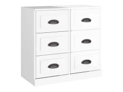 Aparador madera contrachapada blanco brillante 70x35,5x67,5 cm ES30175