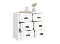 Aparador madera contrachapada blanco brillante 70x35,5x67,5 cm ES30175