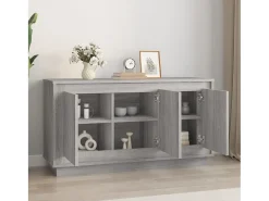 Aparador madera contrachapada gris Sonoma 102x35x55 cm
