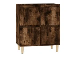 Aparador madera contrachapada color roble ahumado 60x35x70 cm ES30841