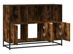 Aparador madera contrachapada color roble ahumado 100x35x76 cm