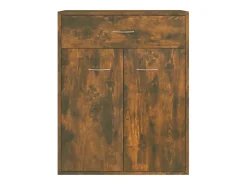 Aparador madera contrachapada color roble ahumado 60x30x75 cm