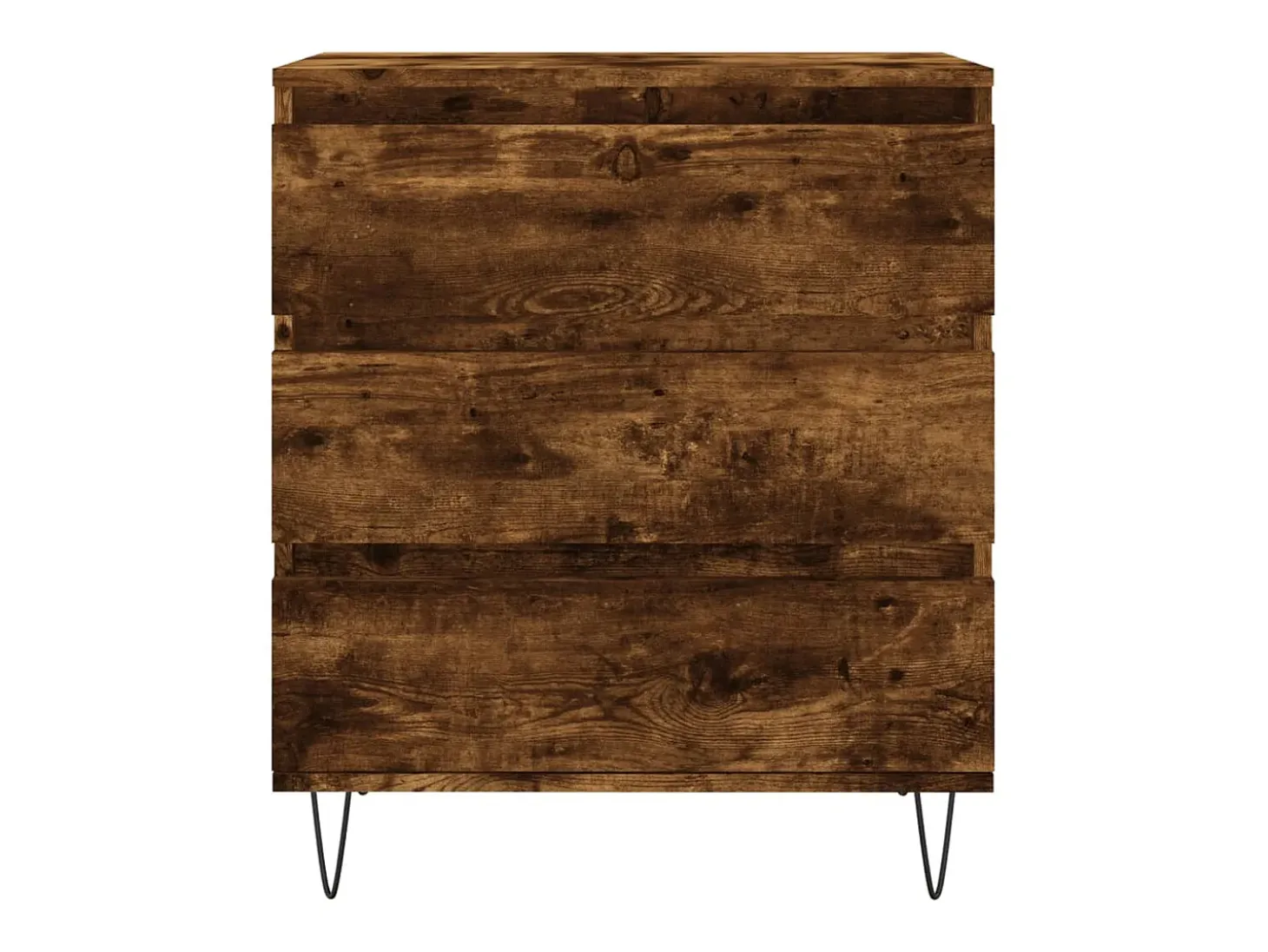 Aparador madera contrachapada color roble ahumado 60x35x70 cm ES61878
