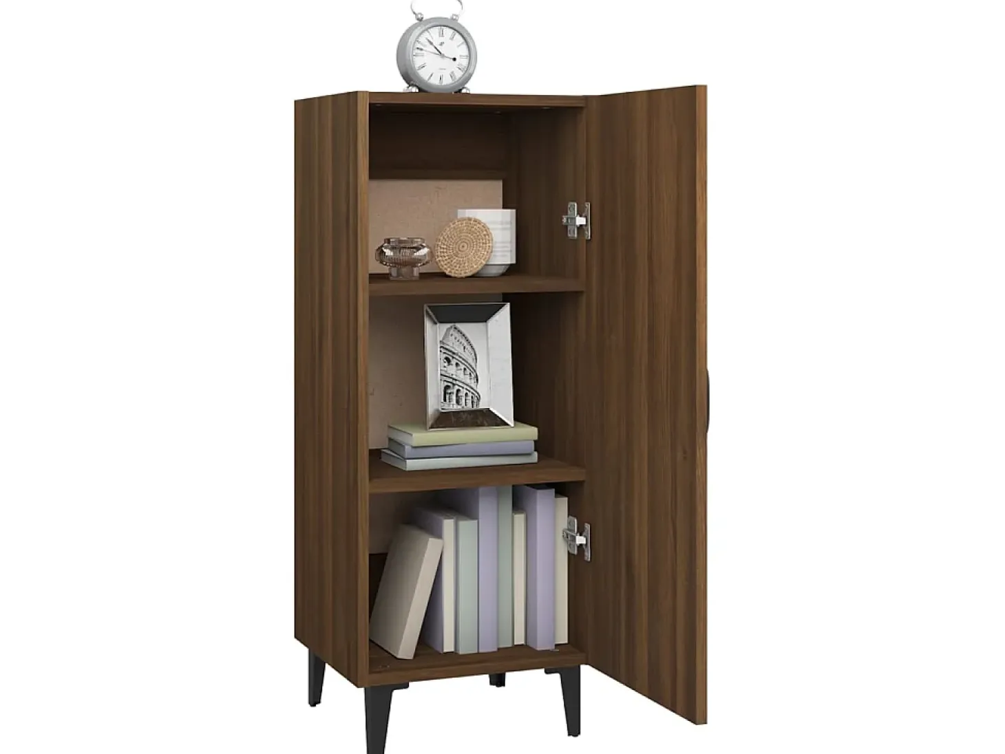 Aparador madera contrachapada marrón roble 34,5x34x90 cm ES74853