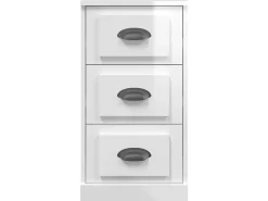 Aparador madera contrachapada blanco brillante 36x35,5x67,5 cm ES34149