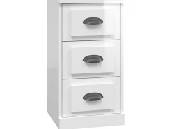 Aparador madera contrachapada blanco brillante 36x35,5x67,5 cm ES34149