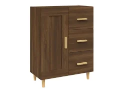 Aparador madera contrachapada marrón roble 69,5x34x90 cm ES79072