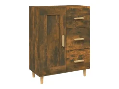 Aparador madera contrachapada color roble ahumado 69,5x34x90 cm
