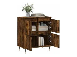Aparador madera contrachapada color roble ahumado 60x35x70 cm