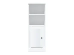 Aparador madera contrachapada blanco brillo 36x35,5x103,5 cm