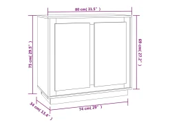 Aparador madera contrachapada color roble Sonoma 80x34x75 cm
