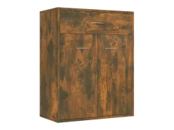 Aparador madera contrachapada color roble ahumado 60x30x75 cm ES74200
