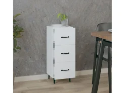 Aparador madera de ingeniería blanco 34,5x34x90 cm ES69812