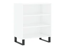 Aparador madera de ingeniería blanco brillante 57x35x70 cm ES28438