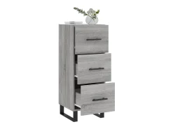 Aparador madera de ingeniería gris Sonoma 34,5x34x90 cm