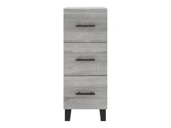 Aparador madera de ingeniería gris Sonoma 34,5x34x90 cm