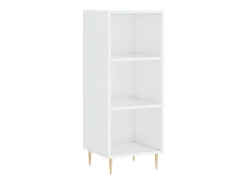 Aparador madera de ingeniería blanco brillante 34,5x32,5x90 cm ES51527