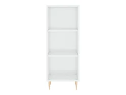 Aparador madera de ingeniería blanco brillante 34,5x32,5x90 cm ES51527