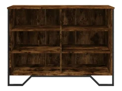 Aparador madera de ingeniería roble ahumado 101x35,5x74,5 cm