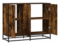 Aparador madera de ingeniería roble ahumado 94x35x76 cm