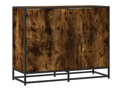 Aparador madera de ingeniería roble ahumado 94x35x76 cm