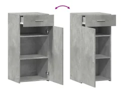 Aparador madera de ingeniería gris hormigón 45x42,5x93 cm