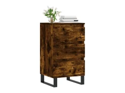 Aparador madera de ingeniería roble ahumado 40x35x70 cm ES93415