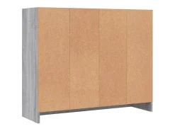 Aparador madera de ingeniería gris Sonoma 91x28x75 cm