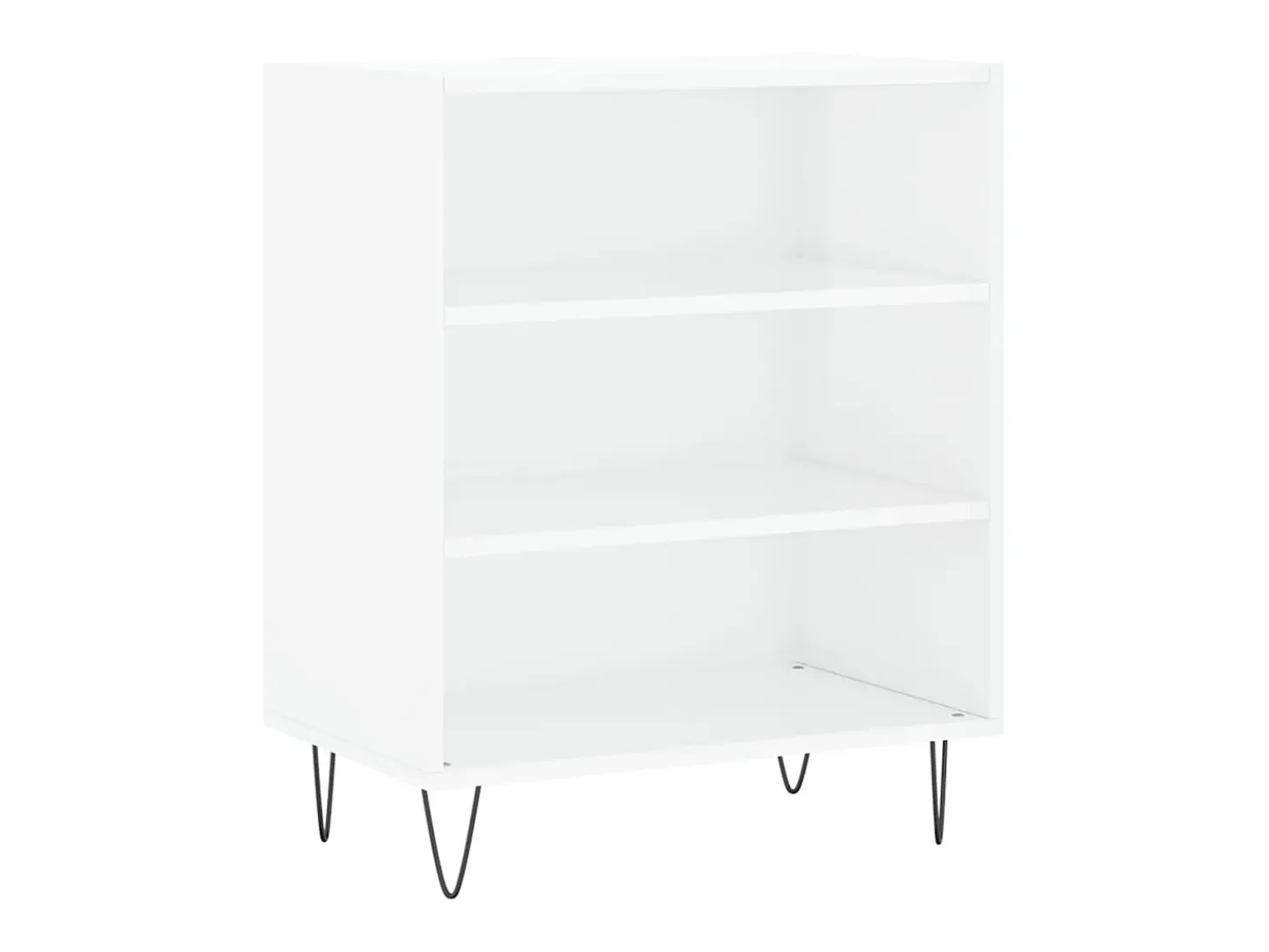 Aparador madera de ingeniería blanco brillante 57x35x70 cm ES45451