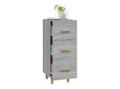 Aparador madera de ingeniería gris Sonoma 34,5x34x90 cm