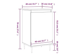 Aparador madera de ingeniería blanco 40x35x70 cm