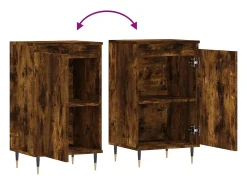Aparador madera de ingeniería roble ahumado 40x35x70 cm
