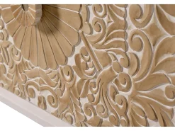 Aparador madera de mango blanco y detalles en dorado
