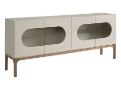 Aparador madera gris y nogal con iluminación interior 3241 ANGEL CERDA