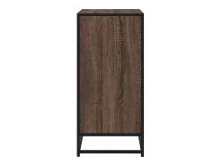 Aparador madera ingeniería y metal marrón roble 68x35x76 cm
