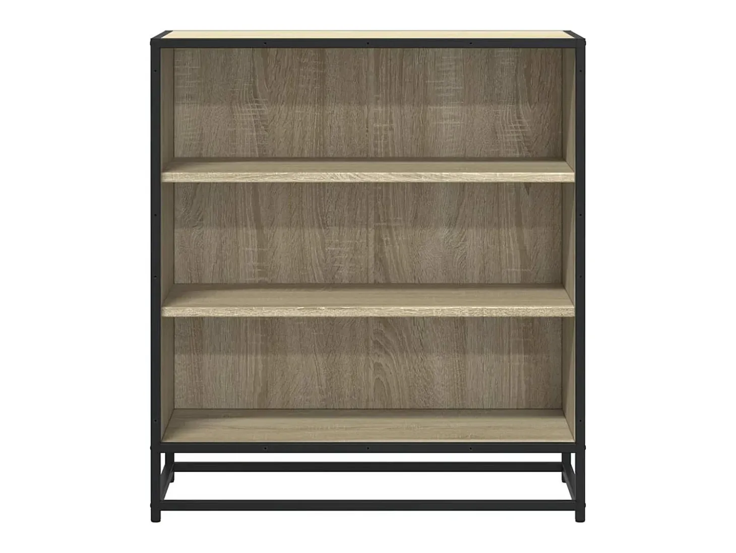Aparador madera ingeniería y metal roble Sonoma 68x35x76 cm