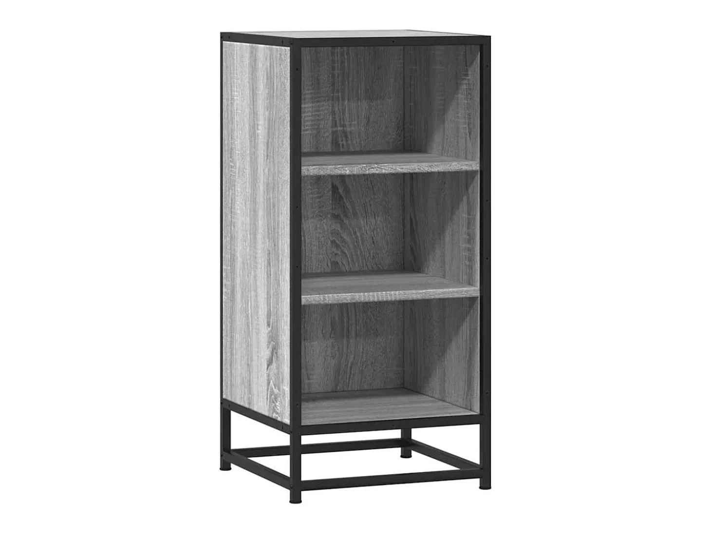 Aparador madera ingeniería y metal gris Sonoma 35,5x35x76 cm