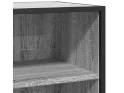 Aparador madera ingeniería y metal gris Sonoma 35,5x35x76 cm