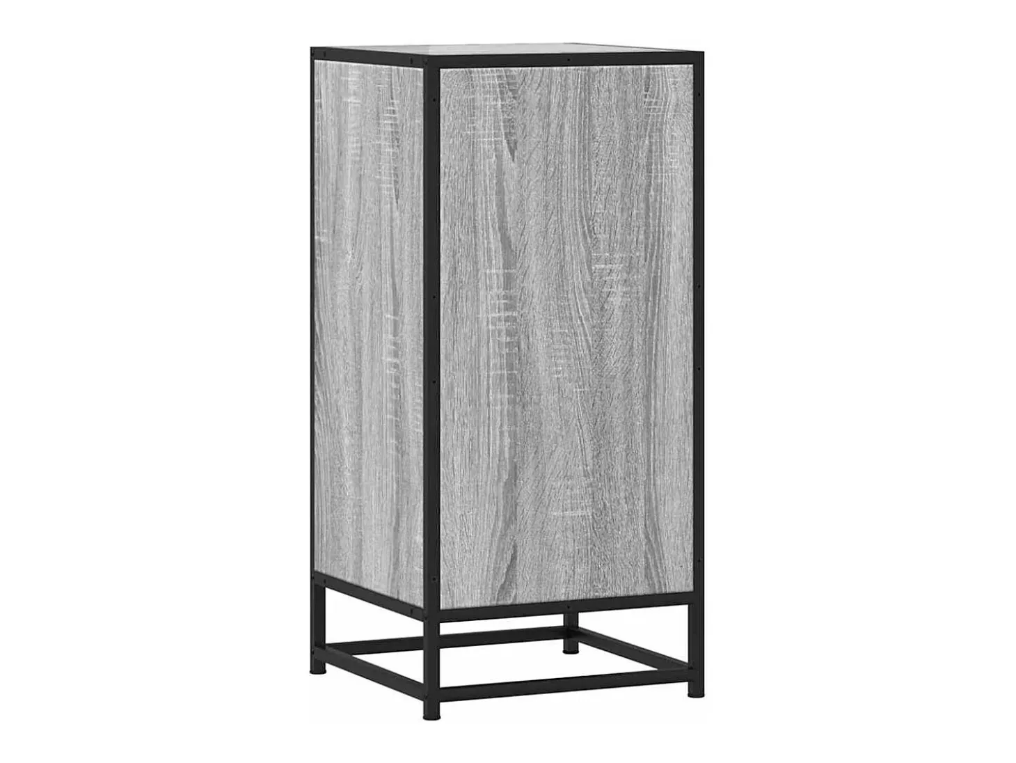 Aparador madera ingeniería y metal gris Sonoma 35,5x35x76 cm