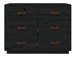 Aparador madera maciza de pino negro 100x40x75 cm